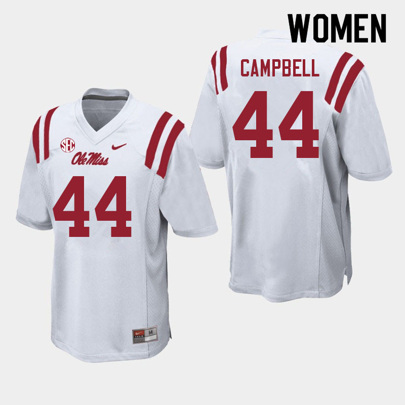 Chance Campbell Ole Miss Rebels NCAA Women's White #44 Stitched Limited College Football Jersey JTT8358ML
